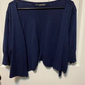 Navy cropped coverup